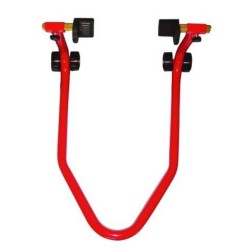 Stander de motocicleta spate universal, reglabil, include 1 tip de prindere, pin L, Rosu