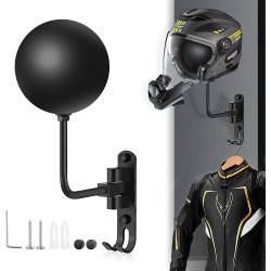 Suport de perete pentru casca moto, palarie, geaca moto, reglabil 180°, anticoroziune, Pes Holding
