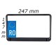 Suport placuta inmatriculare moto, potrivit pentru motocicleta, scuter, atv, 24.7 cm x 14.6 cm, Negru