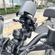 Suport telefon moto, atv, scuter cu sistem antivibrații, încărcare wireless și porturi USB și Type-C, prindere ghidon/oglinda Suport telefon moto, atv, scuter cu sistem antivibrații, încărcare wireless și porturi USB și Type-C, prindere ghidon/oglinda