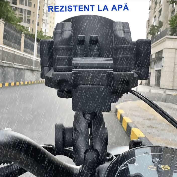 Suport telefon moto, atv, scuter cu sistem antivibrații, încărcare wireless și porturi USB și Type-C, prindere ghidon/oglinda Suport telefon moto, atv, scuter cu sistem antivibrații, încărcare wireless și porturi USB și Type-C, prindere ghidon/oglinda