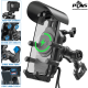 Suport telefon moto, atv, scuter cu sistem antivibrații, încărcare wireless și porturi USB și Type-C, prindere ghidon/oglinda Suport telefon moto, atv, scuter cu sistem antivibrații, încărcare wireless și porturi USB și Type-C, prindere ghidon/oglinda