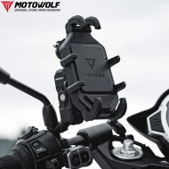 Suport Telefon Moto, atv, scuter antivibratii MOTOWOLF cu incarcare wireless si port Usb,  Universal, Robust , prindere cadru/oglinda