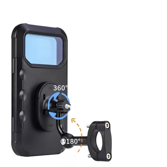 Suport telefon moto, atv, scuter, bicicleta priza USB de 2.1 A, impermeabil, touchscreen, reglabil, prindere ghidon Suport telefon moto, atv, scuter, bicicleta priza USB de 2.1 A, impermeabil, touchscreen, reglabil, prindere ghidon